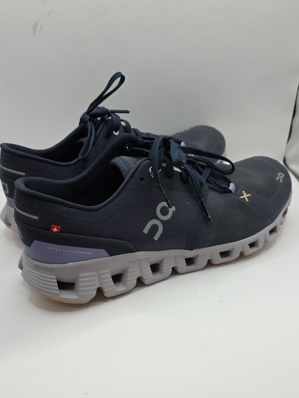 On Clouds X3 Womens Size 9.5 Midnight Heron Running Or Walk Sneakers Pre Owned - Picture 3 of 7